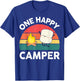 Cute One Happy Camper Kids Toddler Girl Marshmallow Camping T-Shirt - T-Shirt | Royal