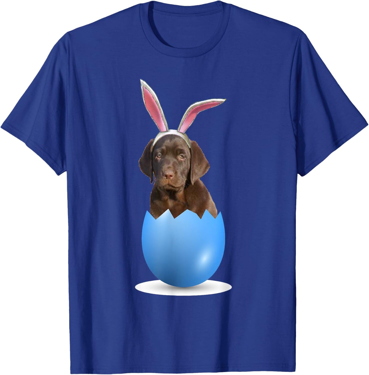 Chocolate Lab Retriever Dog Easter Bunny Egg Hunting Sunday Women T-Shirt - T-Shirt | Royal