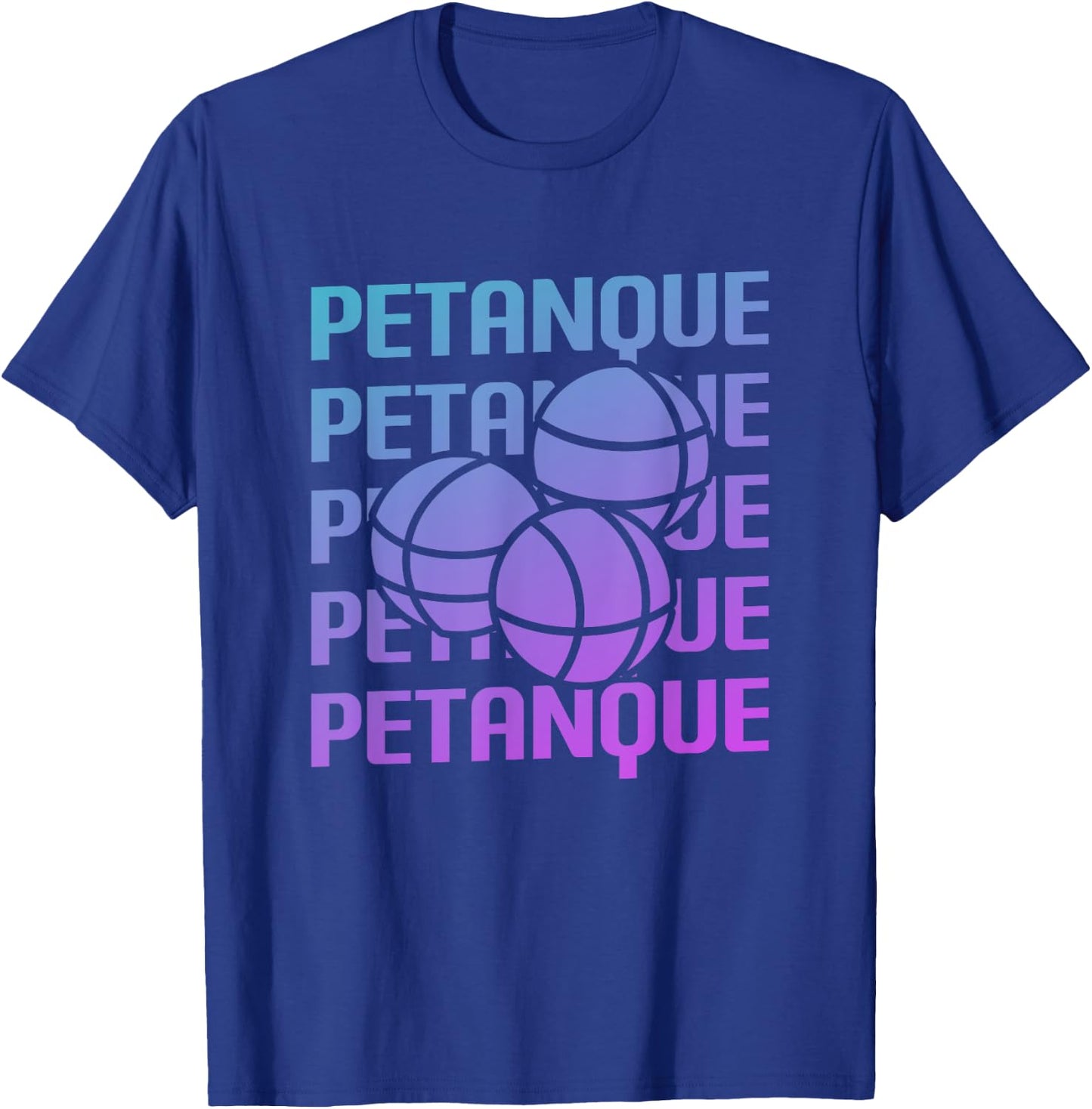 Retro Vintage Classic Petanque Player T-Shirt - T-Shirt | Royal
