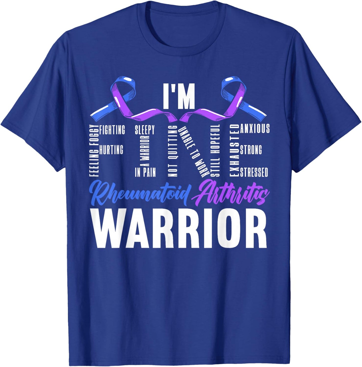 Rheumatoid Arthritis Warrior Autoimmune Disorder T-Shirt - T-Shirt | Royal