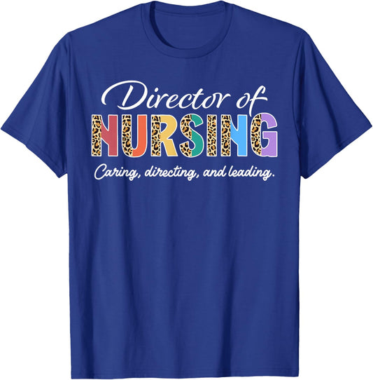 Director of Nursing Appreciation Leopard T-Shirt - T-Shirt | Royal