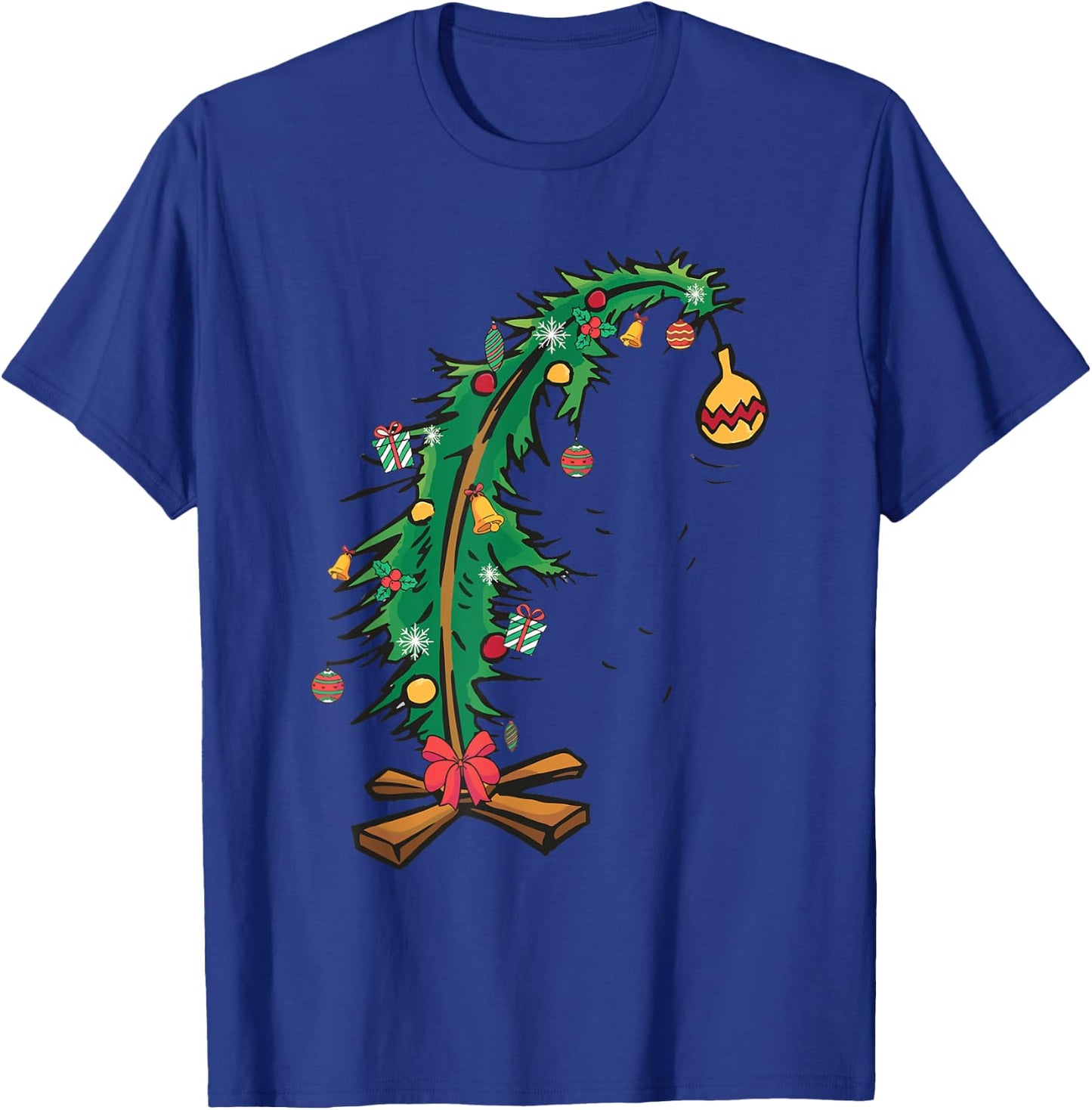 Christmas Tree With Led Light Pine Tree Xmas Light Camping T-Shirt - T-Shirt | Royal