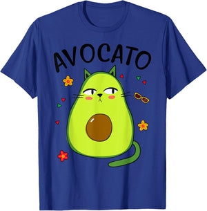 Avocato Avocado Cat Shirt Cinco Mayo Funny Mexican Men Women T-Shirt - T-Shirt | Royal