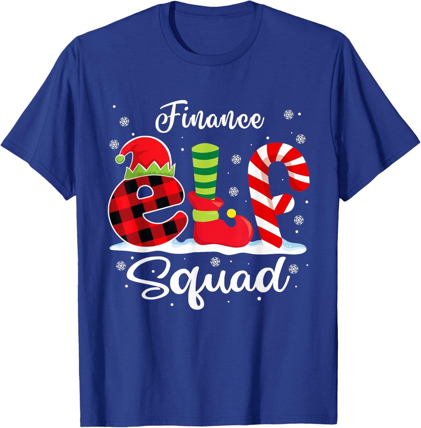 Finance Elf Squad Christmas Finance Analyst Matching T-Shirt - T-Shirt | Royal