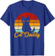 Cat Daddy - Vintage Eighties Style Cat Retro Distressed Cat T-Shirt - T-Shirt | Royal