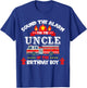Sound The Alarm Uncle Birthday Boy Fire Truck Lover Fireman T-Shirt - T-Shirt | Royal