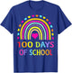Cute 100 Days of School Rainbow 100th Day of School T-Shirt - T-Shirt | Royal