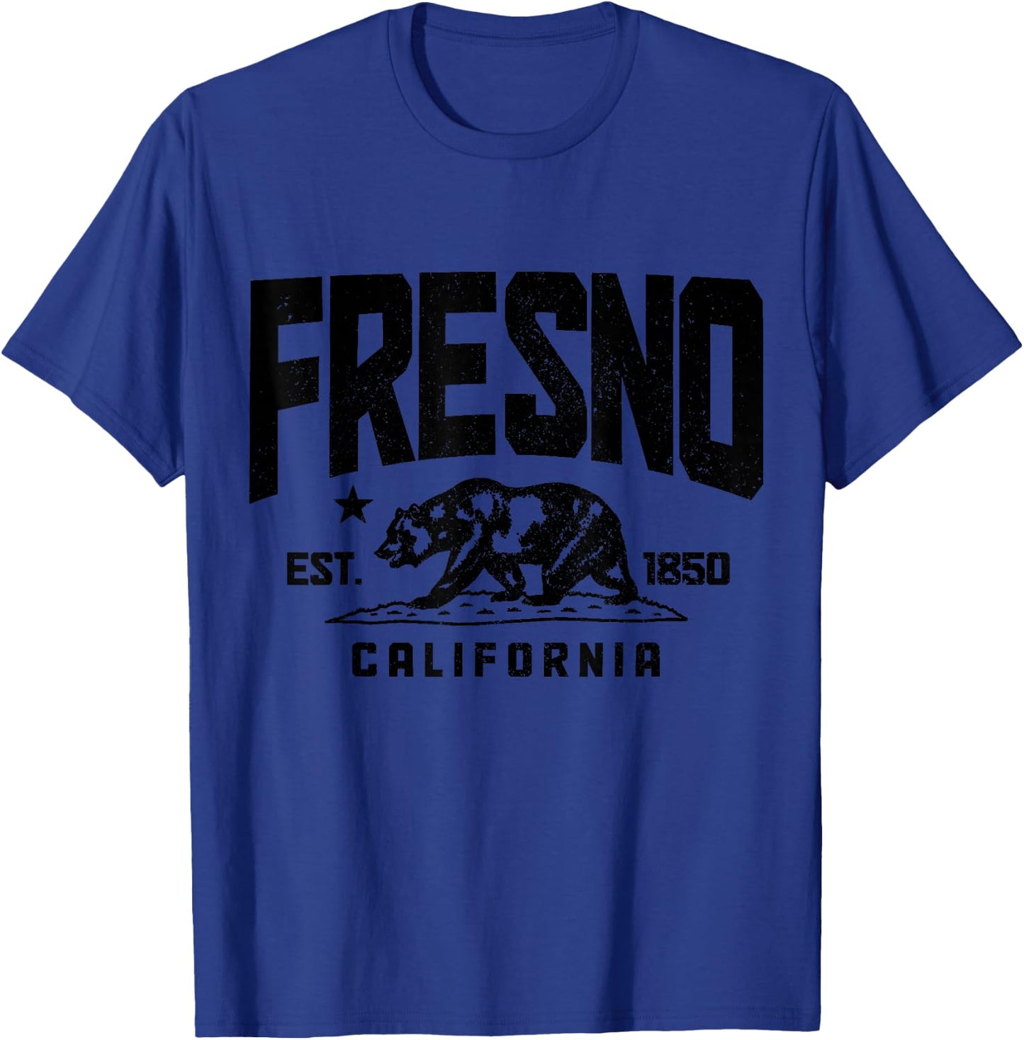 Fresno California Est. 1850 Pride Vintage T-Shirt - T-Shirt | Royal