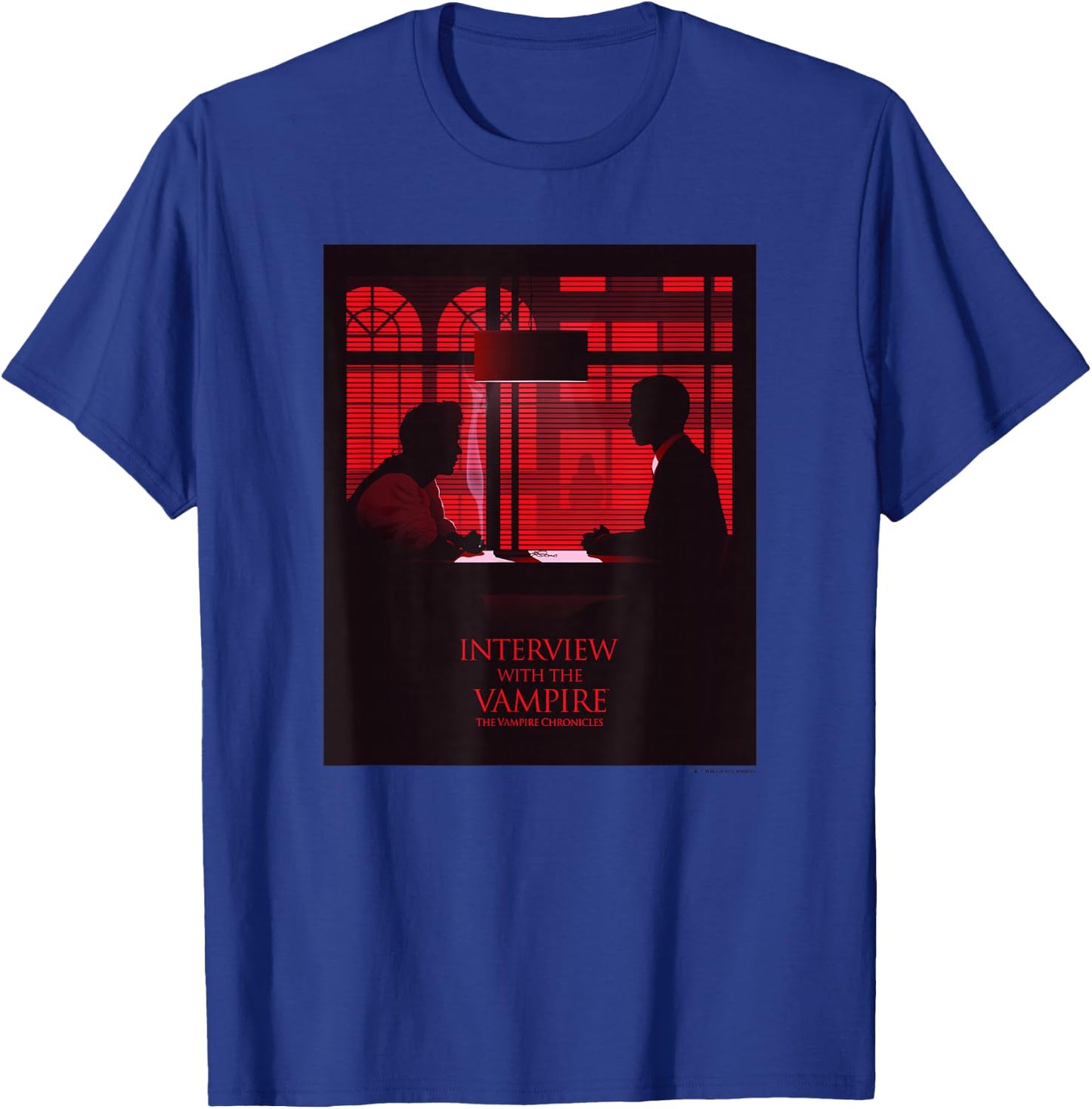 WB100 Interview with The Vampire Panel Silhouette Poster T-Shirt - T-Shirt | Royal