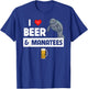 I Love Beer And Manatees Sea Cow Marine Biology Drinking T-Shirt - T-Shirt | Royal