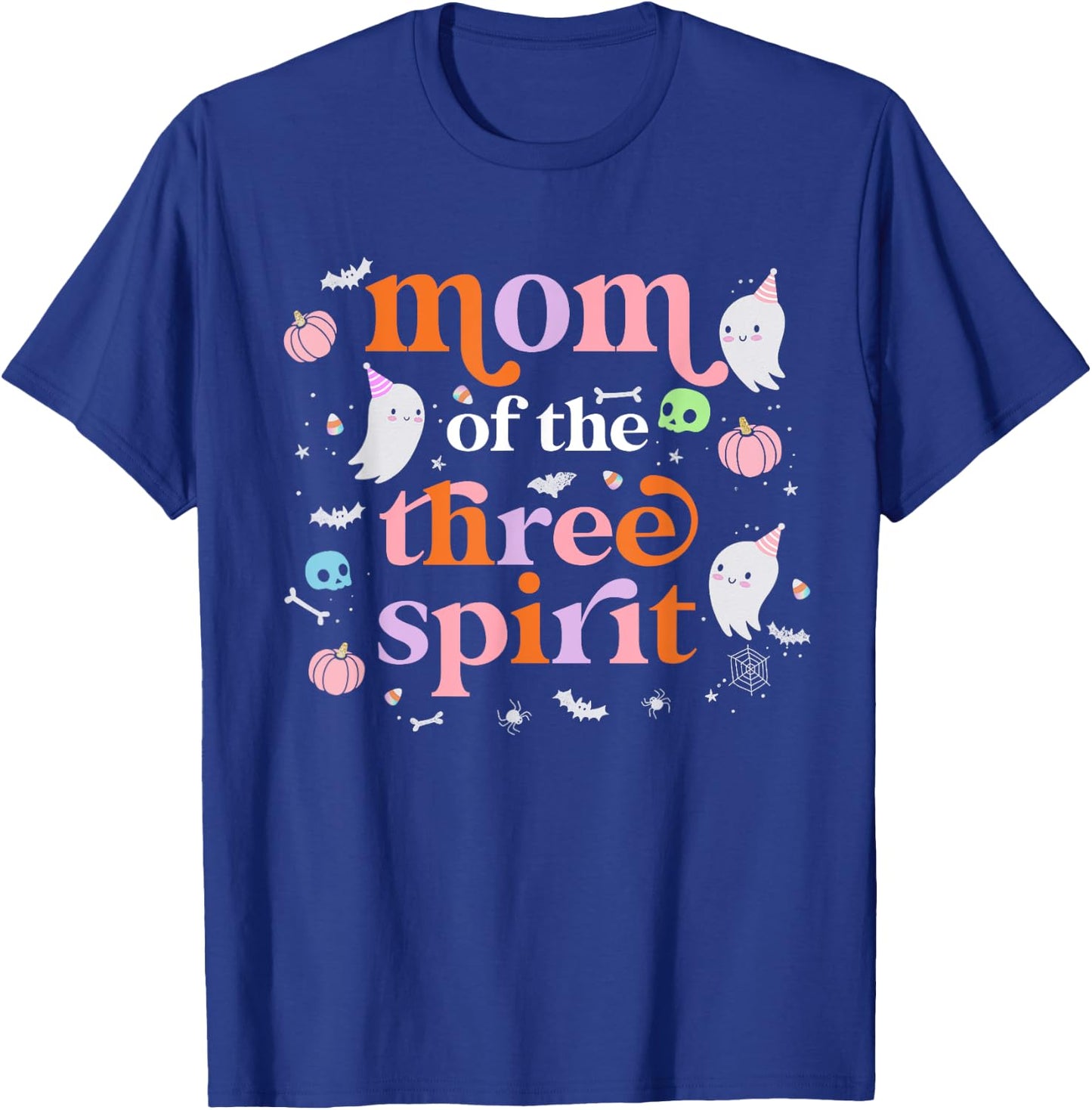 Mom of The Three Spirit Halloween 3rd Birthday Boy Ghost T-Shirt - T-Shirt | Royal
