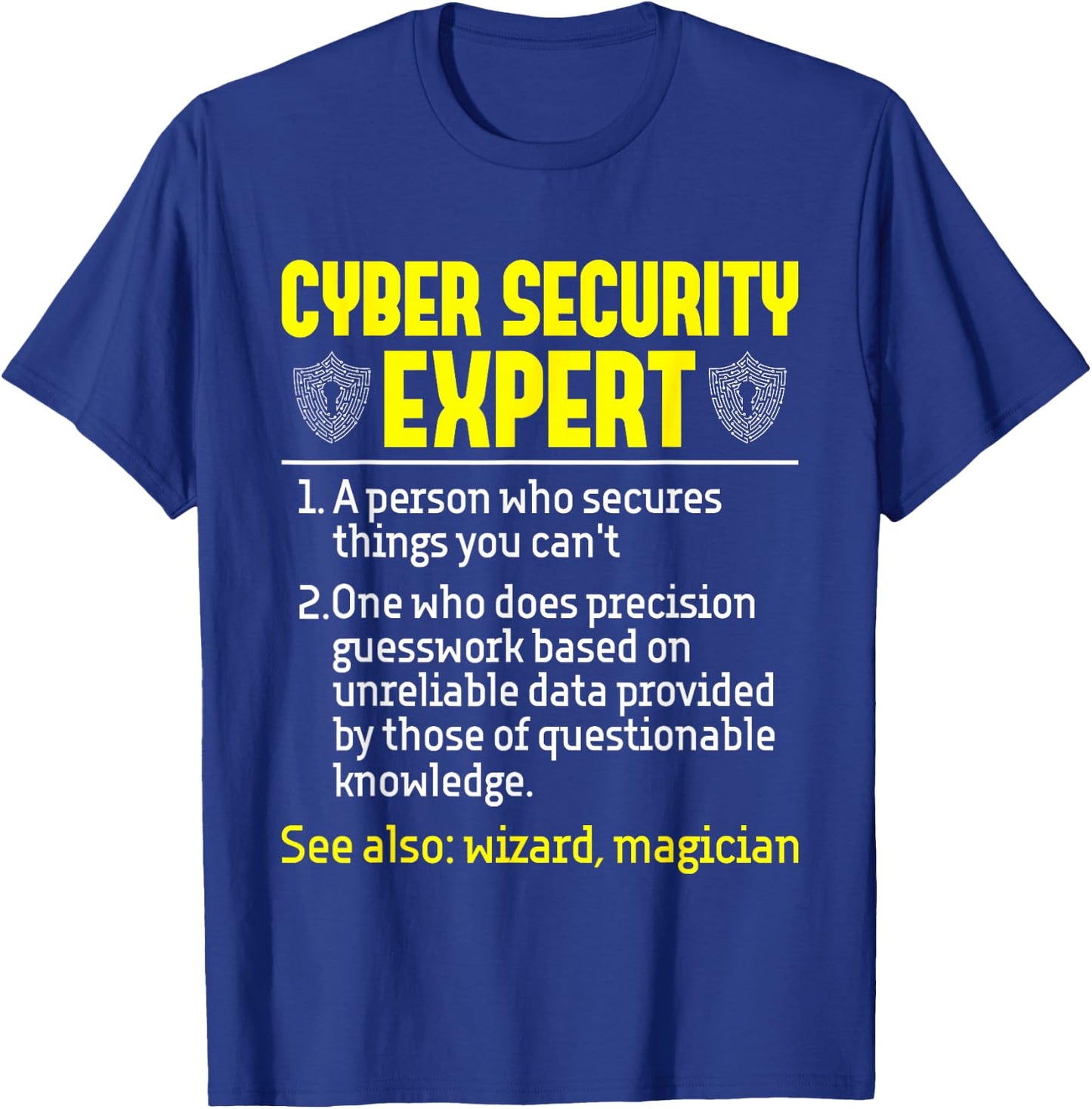 Cyber Security Expert - Network Support Hacker Programmer Small T-Shirt - T-Shirt | Royal