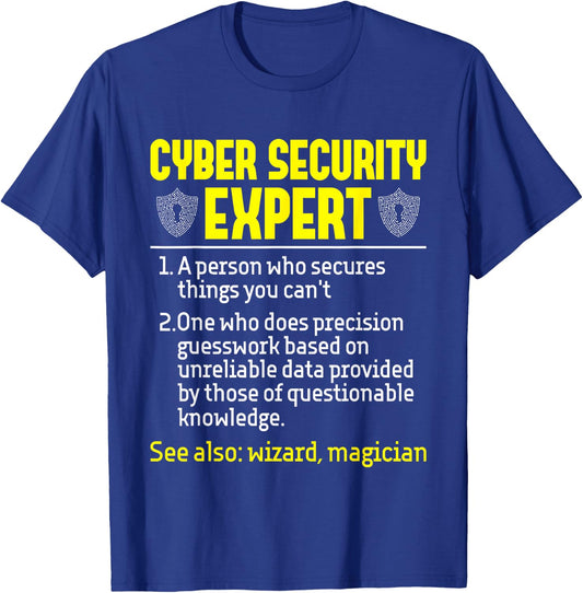Cyber Security Expert - Network Support Hacker Programmer Small T-Shirt - T-Shirt | Royal