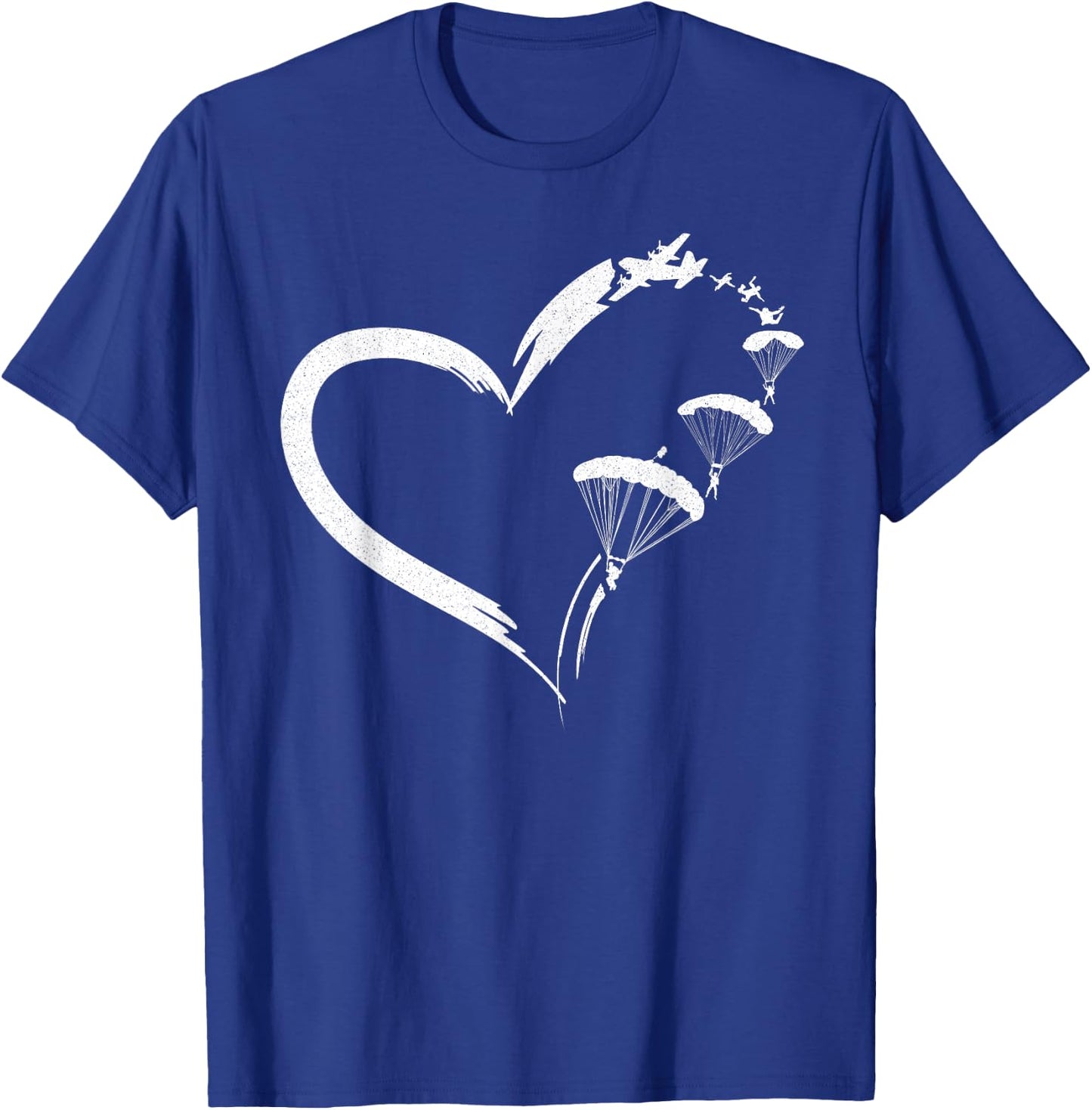 Parachute Parachute Paraglide Heart T-Shirt - T-Shirt | Royal