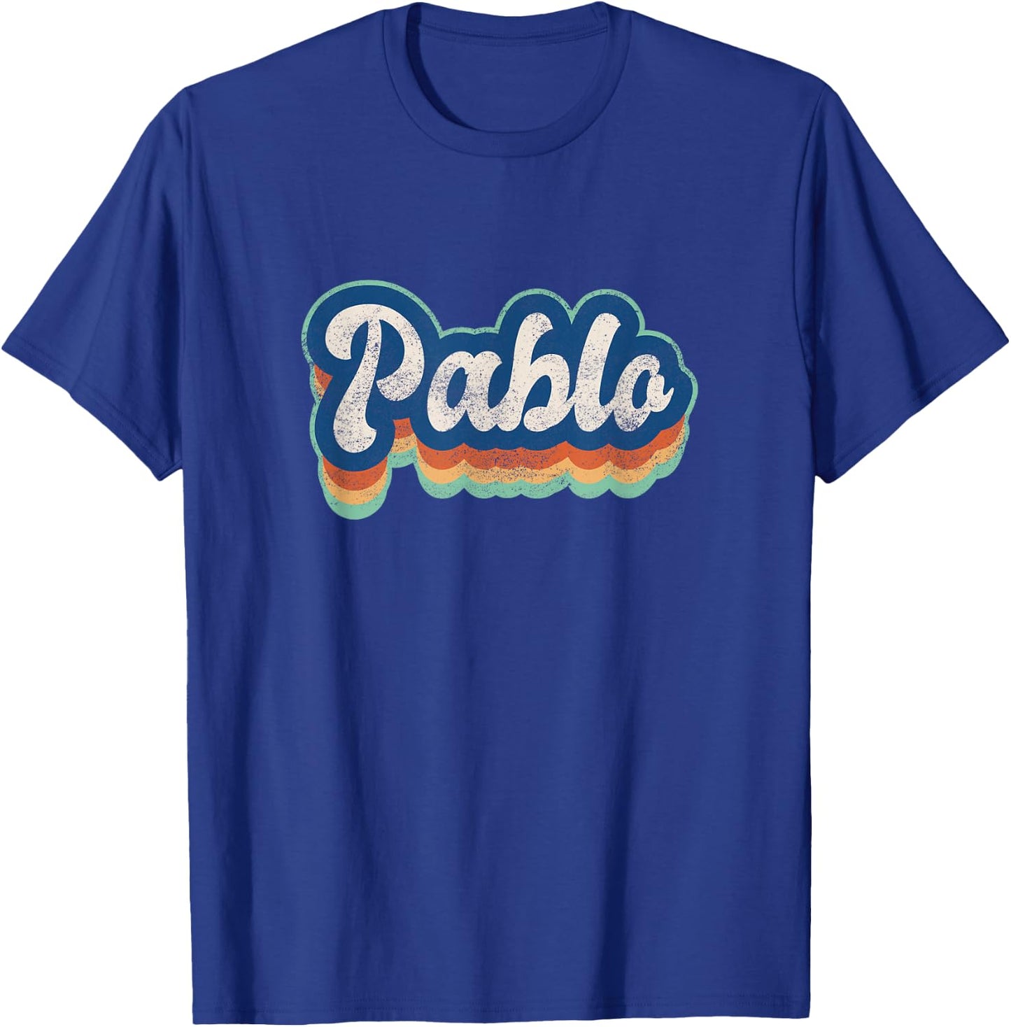 Pablo First Name Boy Vintage Style 70s 80s Personalized T-Shirt - T-Shirt | Royal