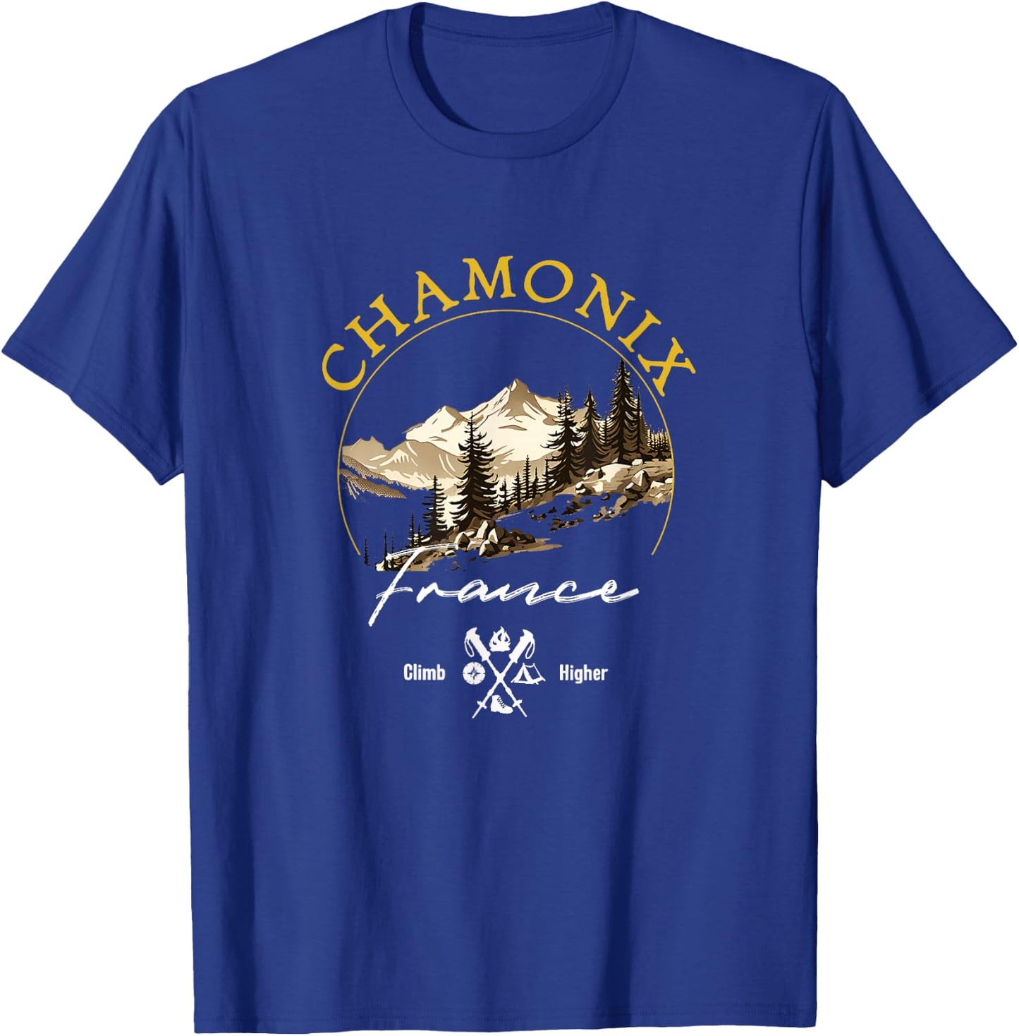 Chamonix Retro Vintage Apparel - Chamonix Souvenir T-Shirt - T-Shirt | Royal