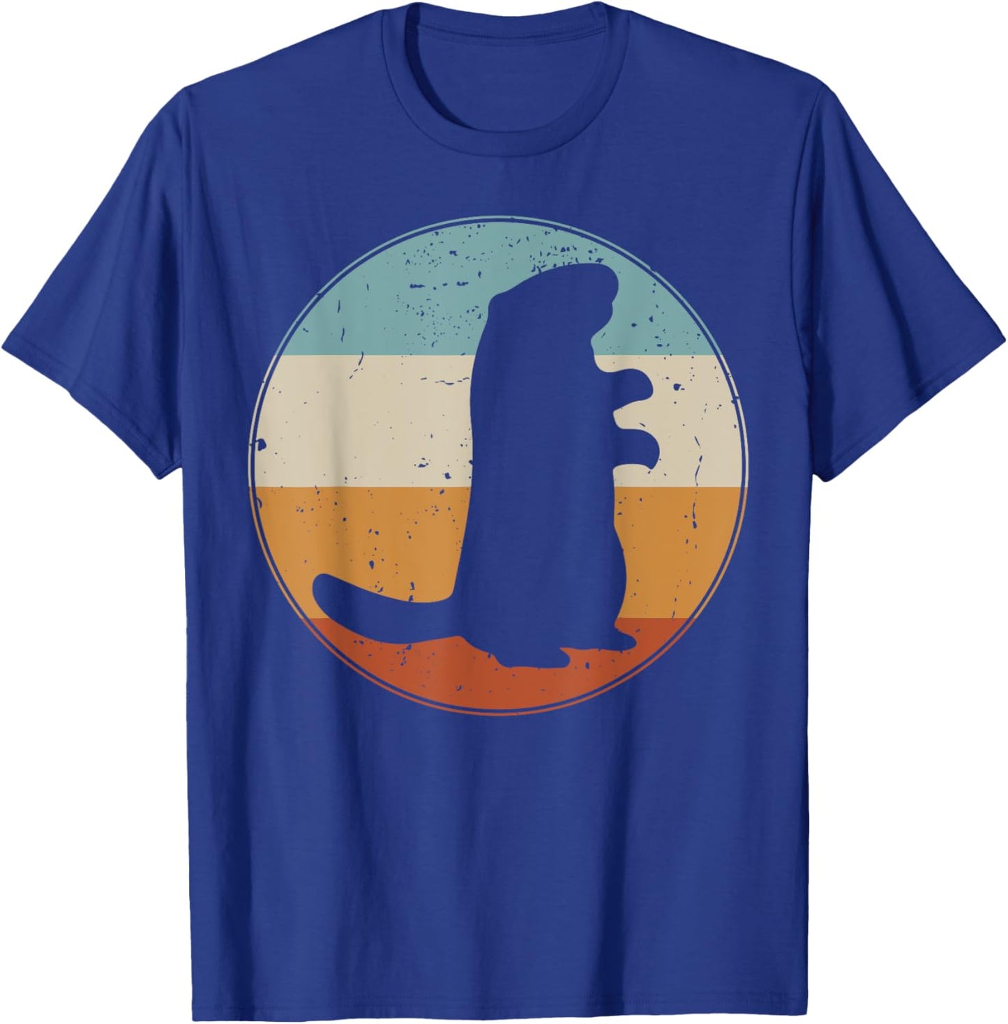 Groundhog Retro Vintage Funny Rodent Woodchuck Lovers T-Shirt - T-Shirt | Royal