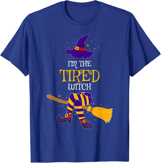 I’m The Tired Witch Family Matching Costume Halloween T-Shirt - T-Shirt | Royal