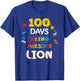 100 Days of Being Lion 100th Day of school Idea T-Shirt - T-Shirt | Royal
