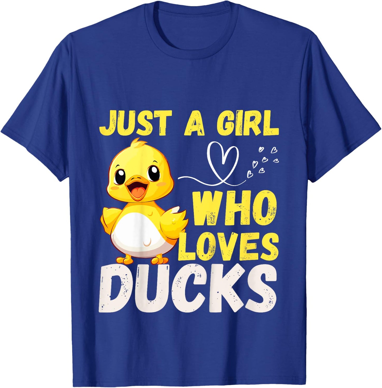 Just A Girl Who Loves Ducks Funny Cute Ducks Lover Girls T-Shirt - T-Shirt | Royal