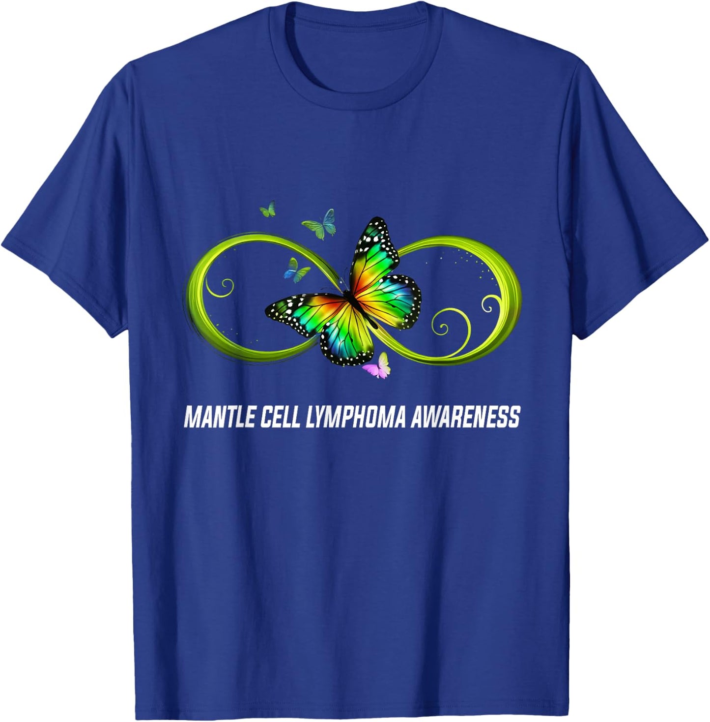 Infinity Butterfly Mantle Cell Lymphoma Awareness T-Shirt - T-Shirt | Royal