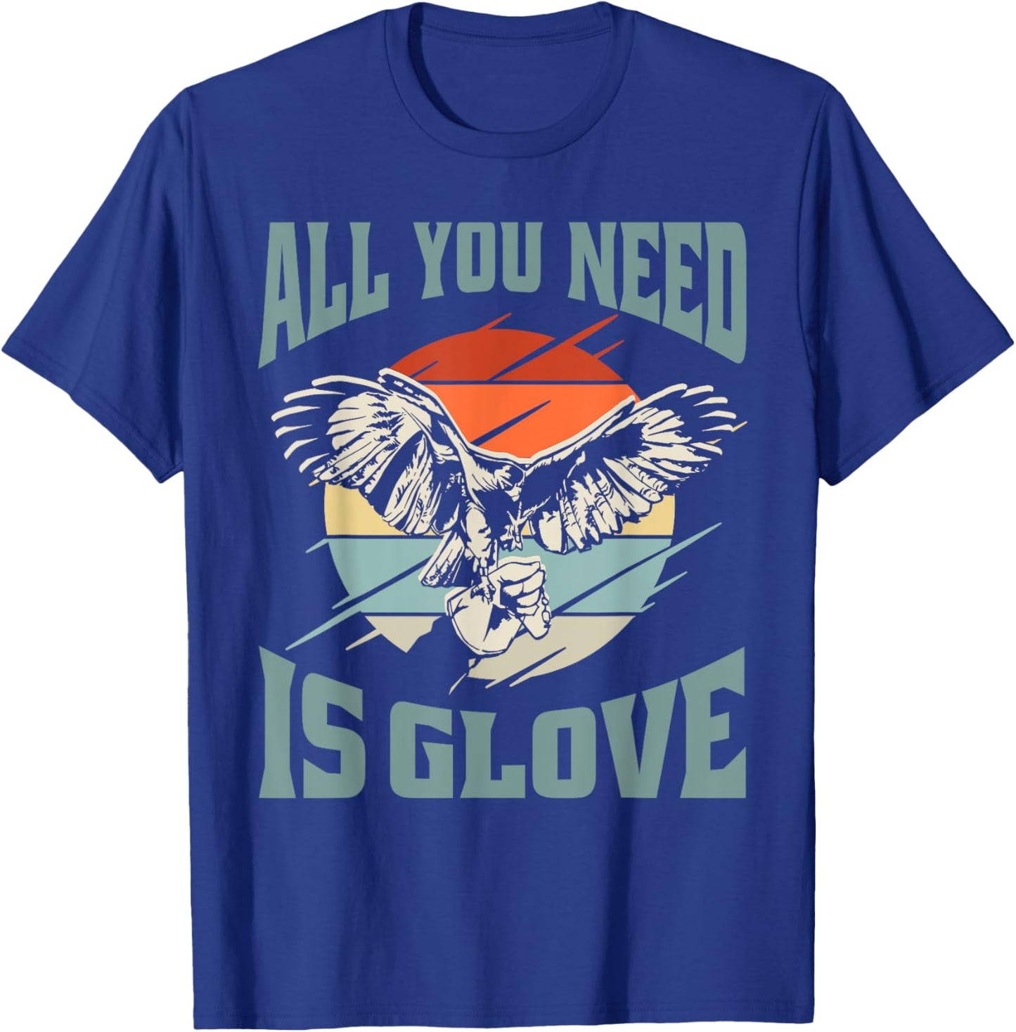 Falconry Hawk Glove Falcon T-Shirt - T-Shirt | Royal