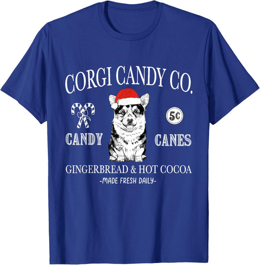 Funny Santa Tri Color Corgi Mom Christmas Vintage Holiday T-Shirt - T-Shirt | Royal