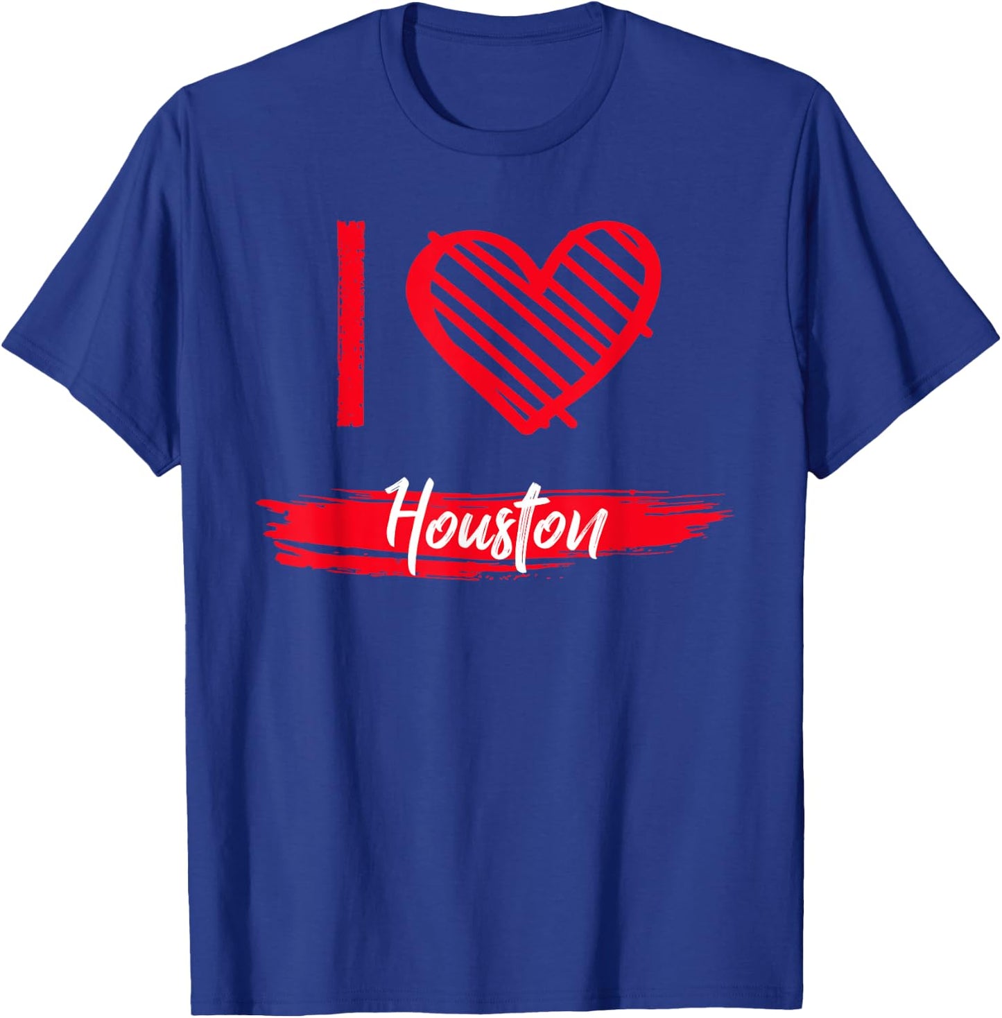 I Love HOUSTON I Heart HOUSTON T-Shirt - T-Shirt | Royal