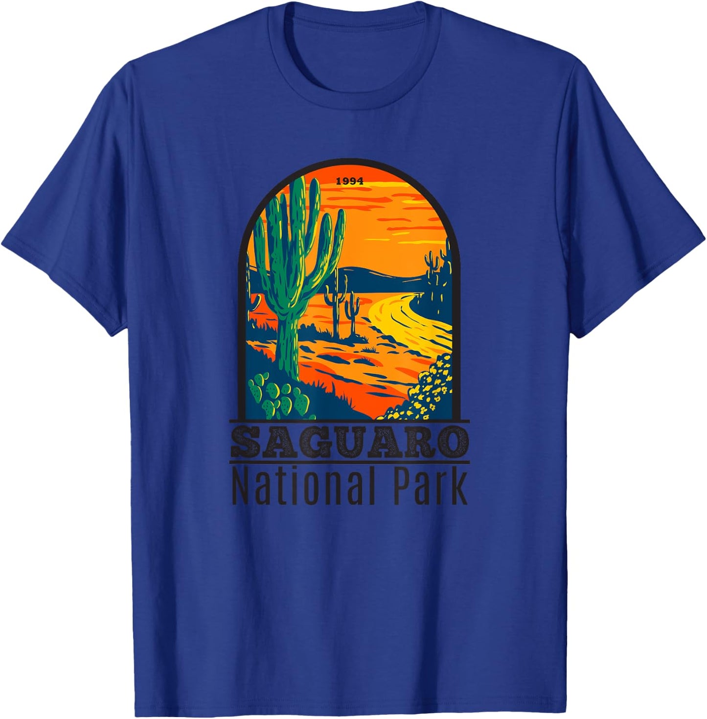 Saguaro National Park Vintage Cactus T-Shirt - T-Shirt | Royal