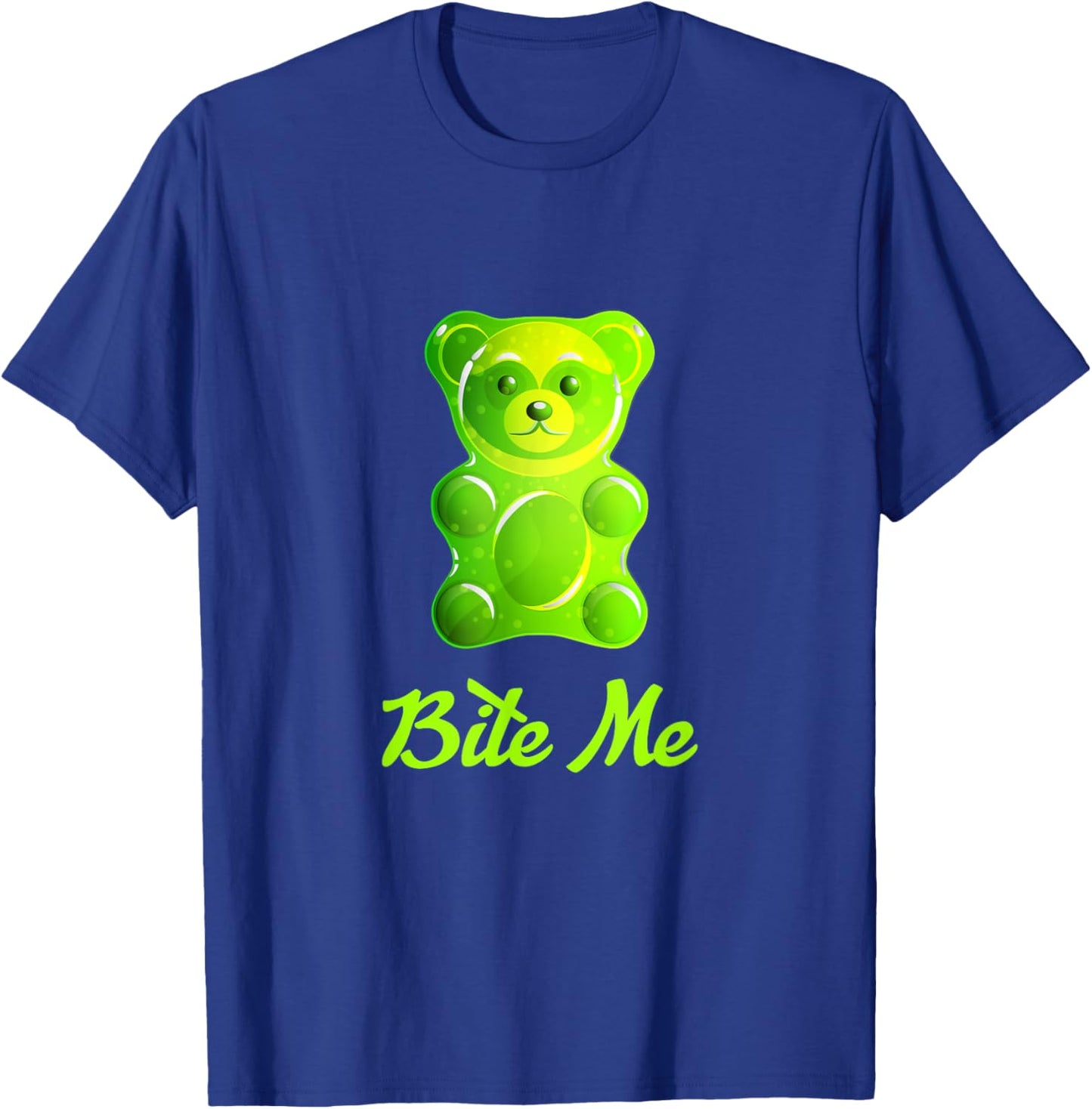 Cool Bite Me Colorful Gummy Bear Candy Illustration Graphic T-Shirt - T-Shirt | Royal