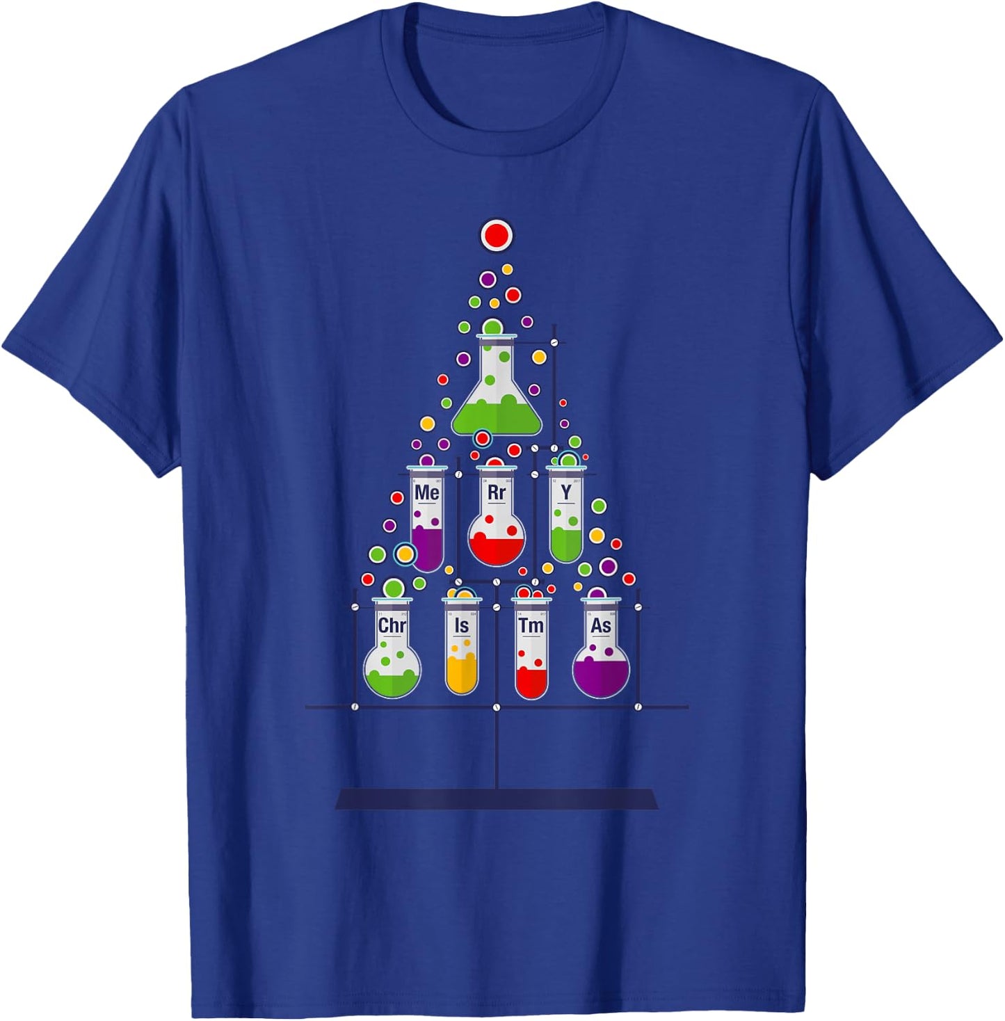 Funny Science Teacher Student Christmas Chemistry Xmas Humor T-Shirt - T-Shirt | Royal