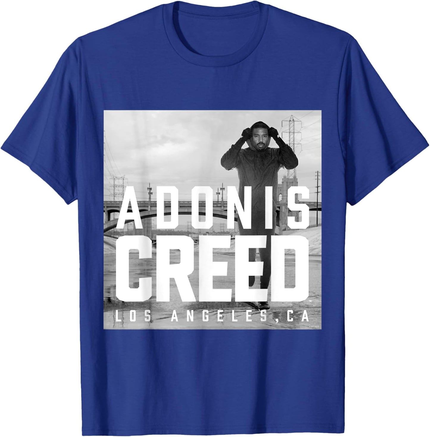 Adonis Creed LA black and white photography T-Shirt - T-Shirt | Royal