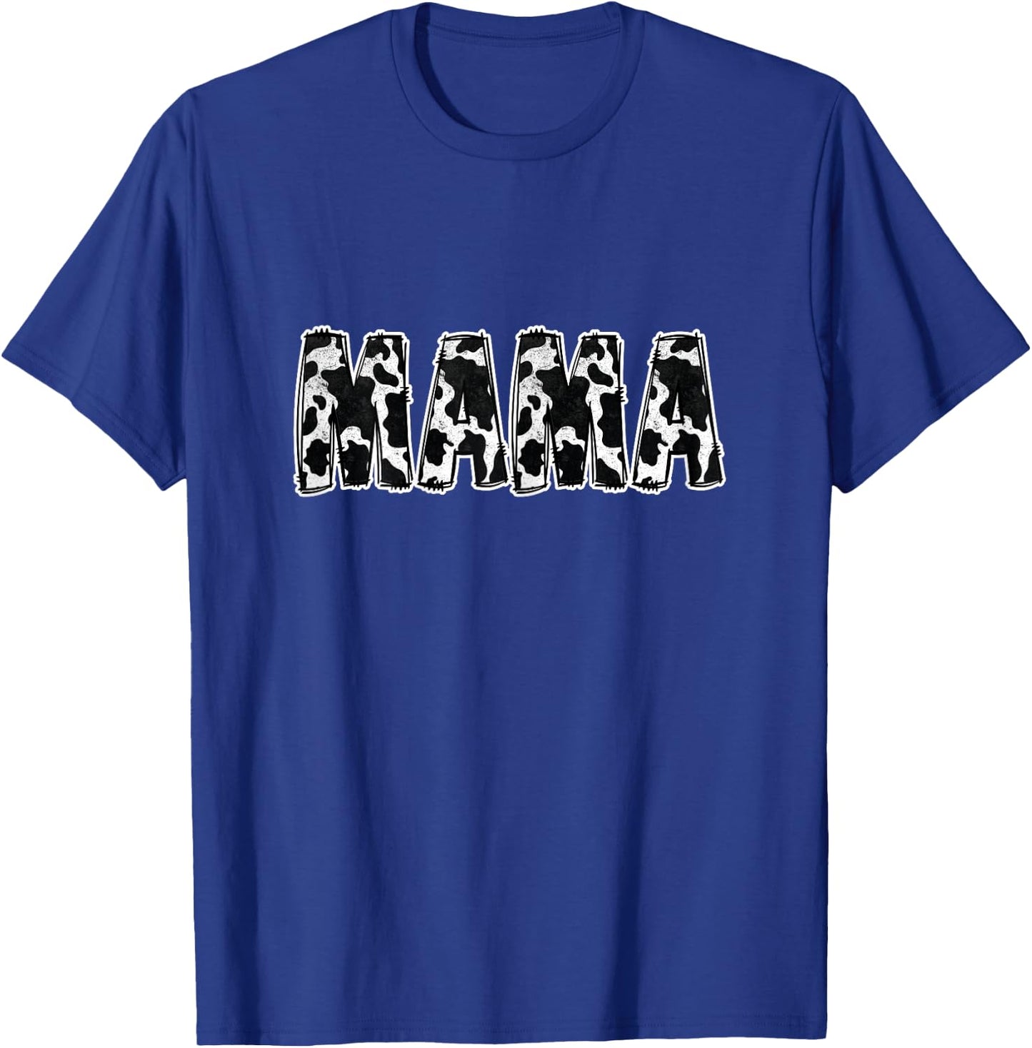 Mama Cow Pattern Cow Print T-Shirt - T-Shirt | Royal