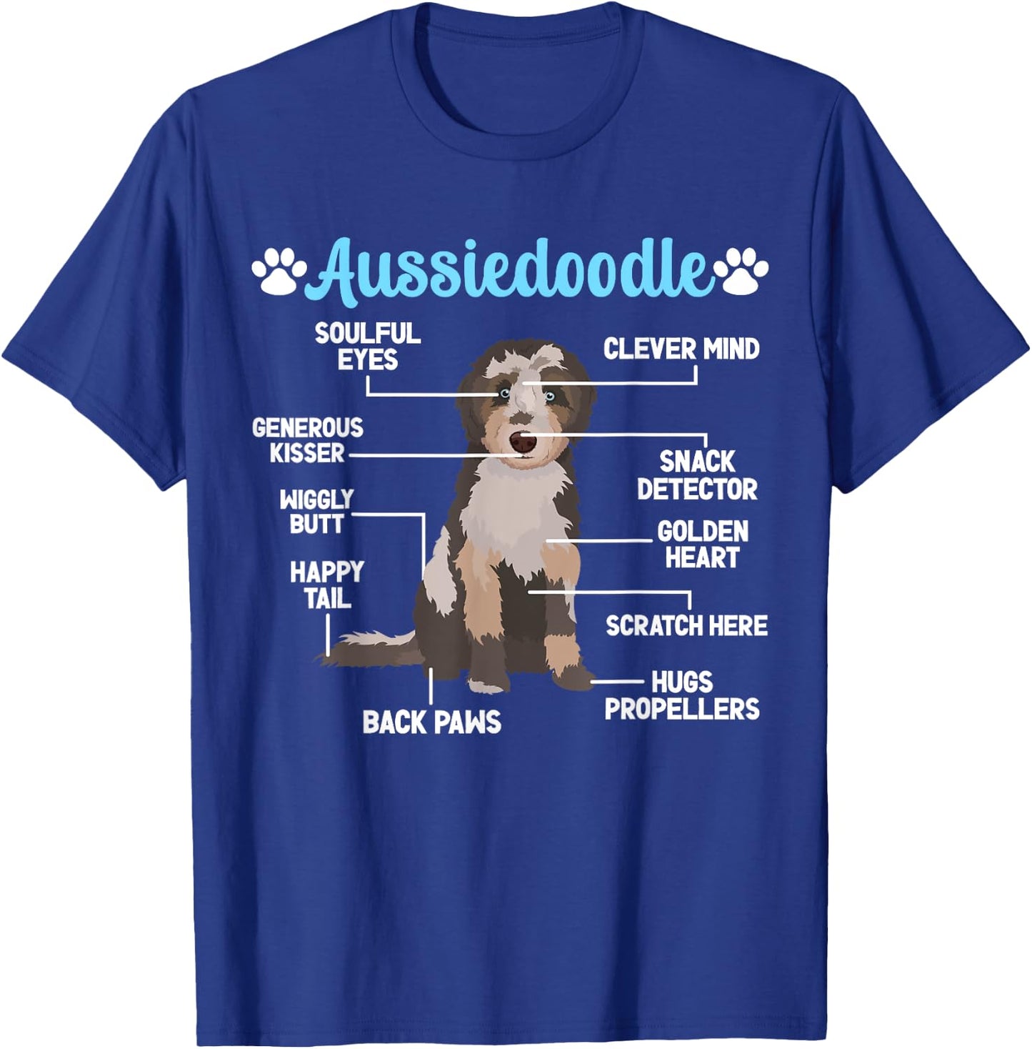 Aussiedoodle Mom Aussiedoodle Dad -Adults Black T-Shirt - T-Shirt | Royal