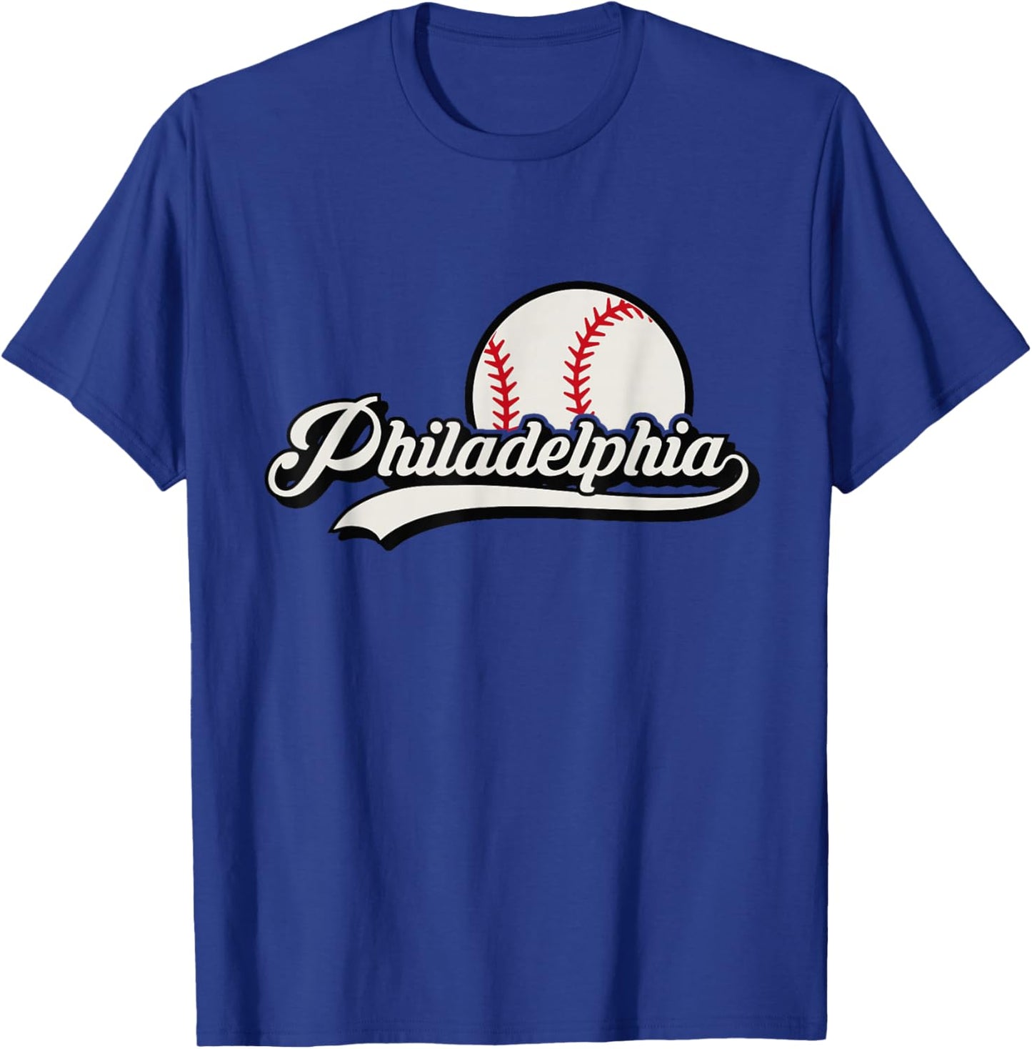 Philadelphia Baseball Philly Downtown Skyline T-Shirt - T-Shirt | Royal