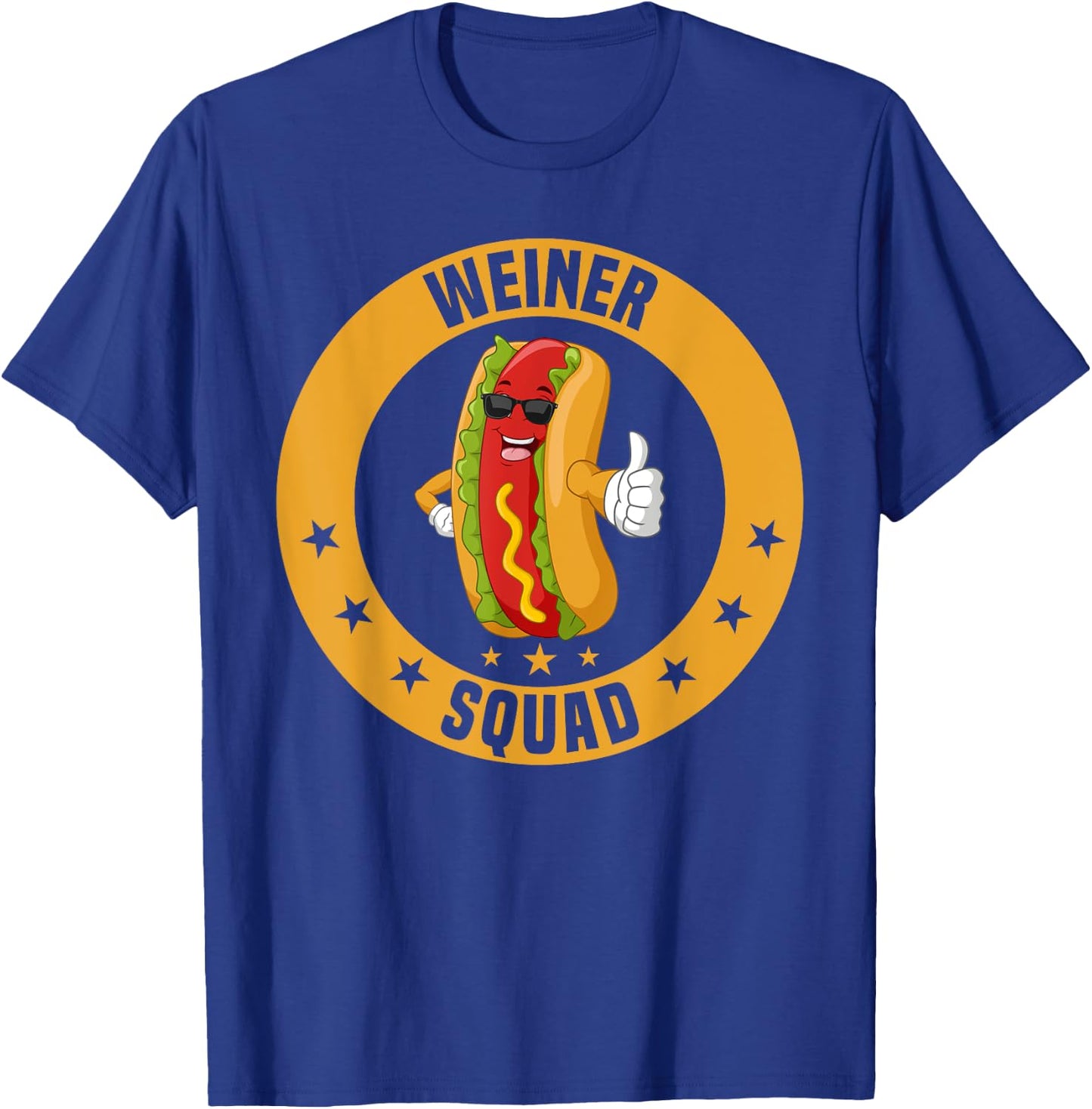 Sausage Weiner Squad Hot Dog Funny T-Shirt - T-Shirt | Royal