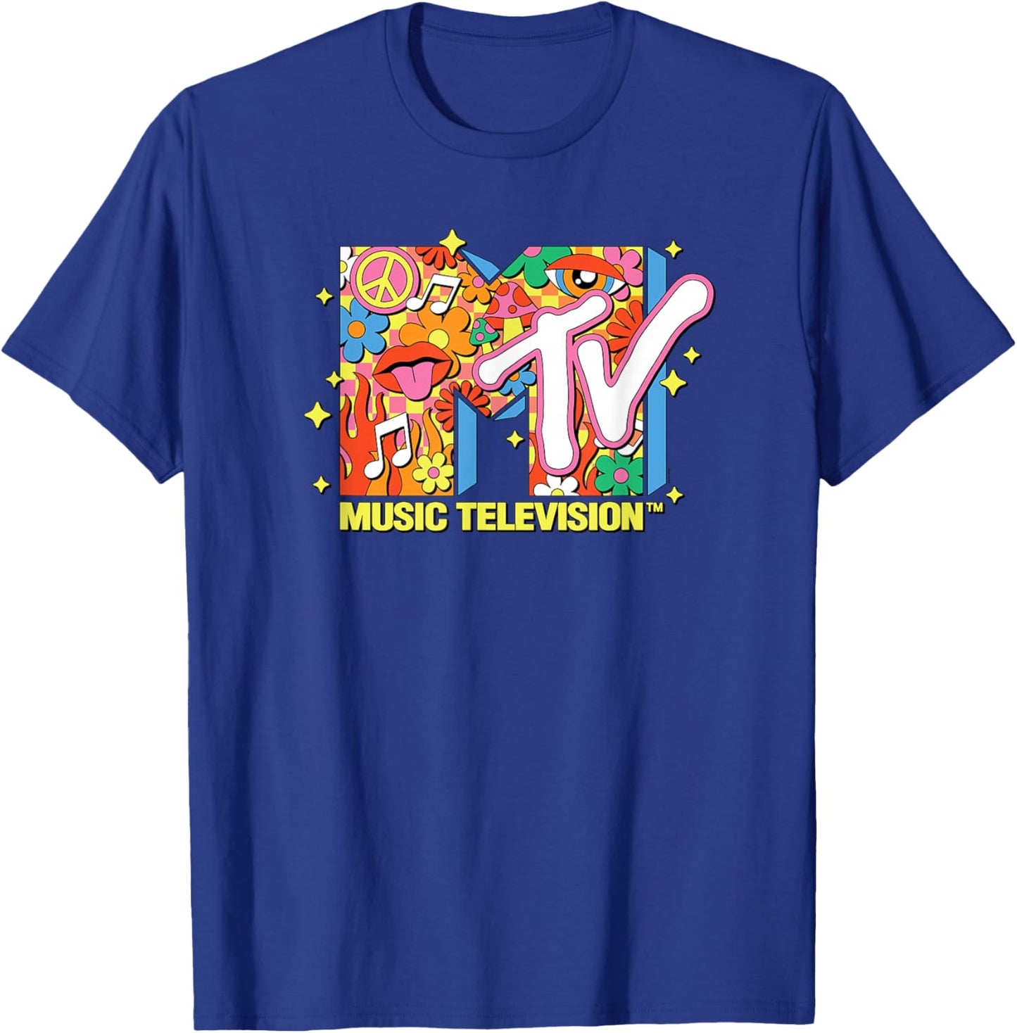 MTV - Retro Collage Logo T-Shirt - T-Shirt | Royal