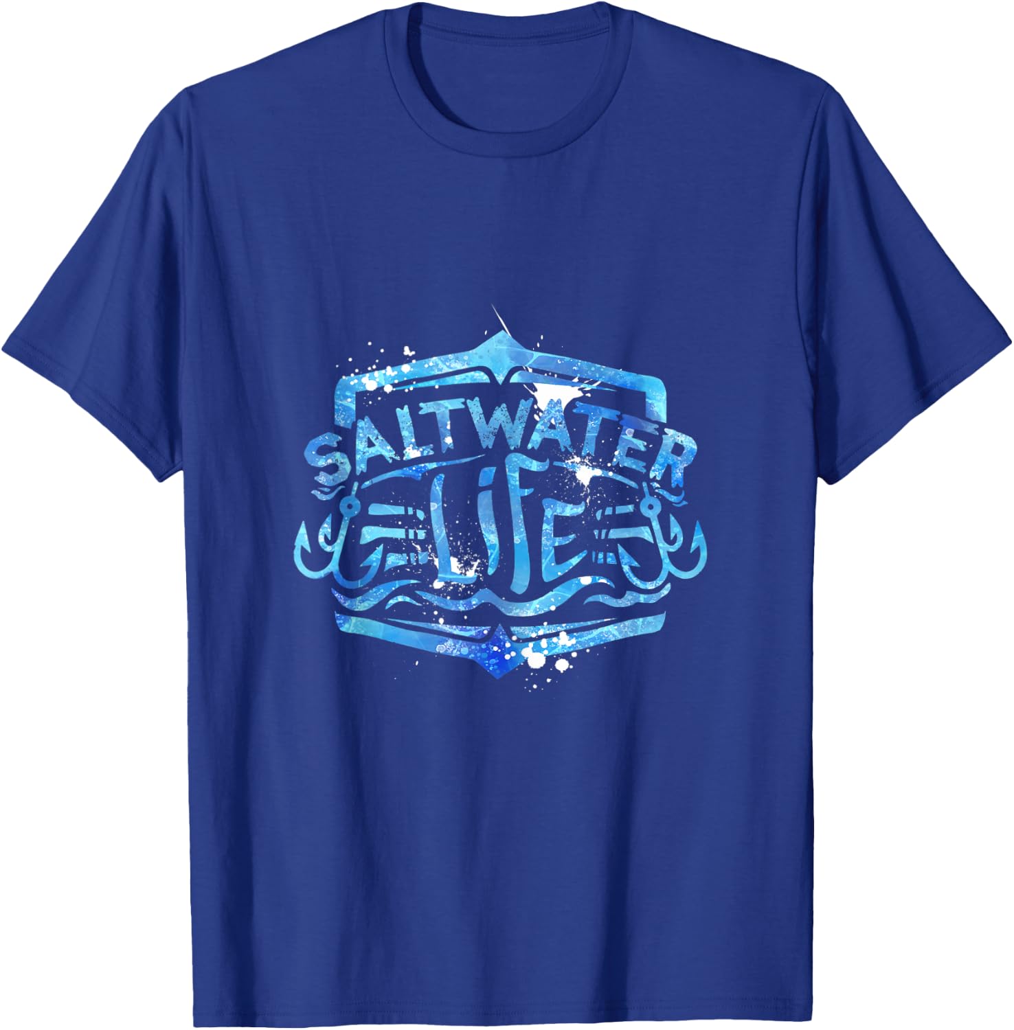 Saltwater Life Fishing T-Shirt - T-Shirt | Royal