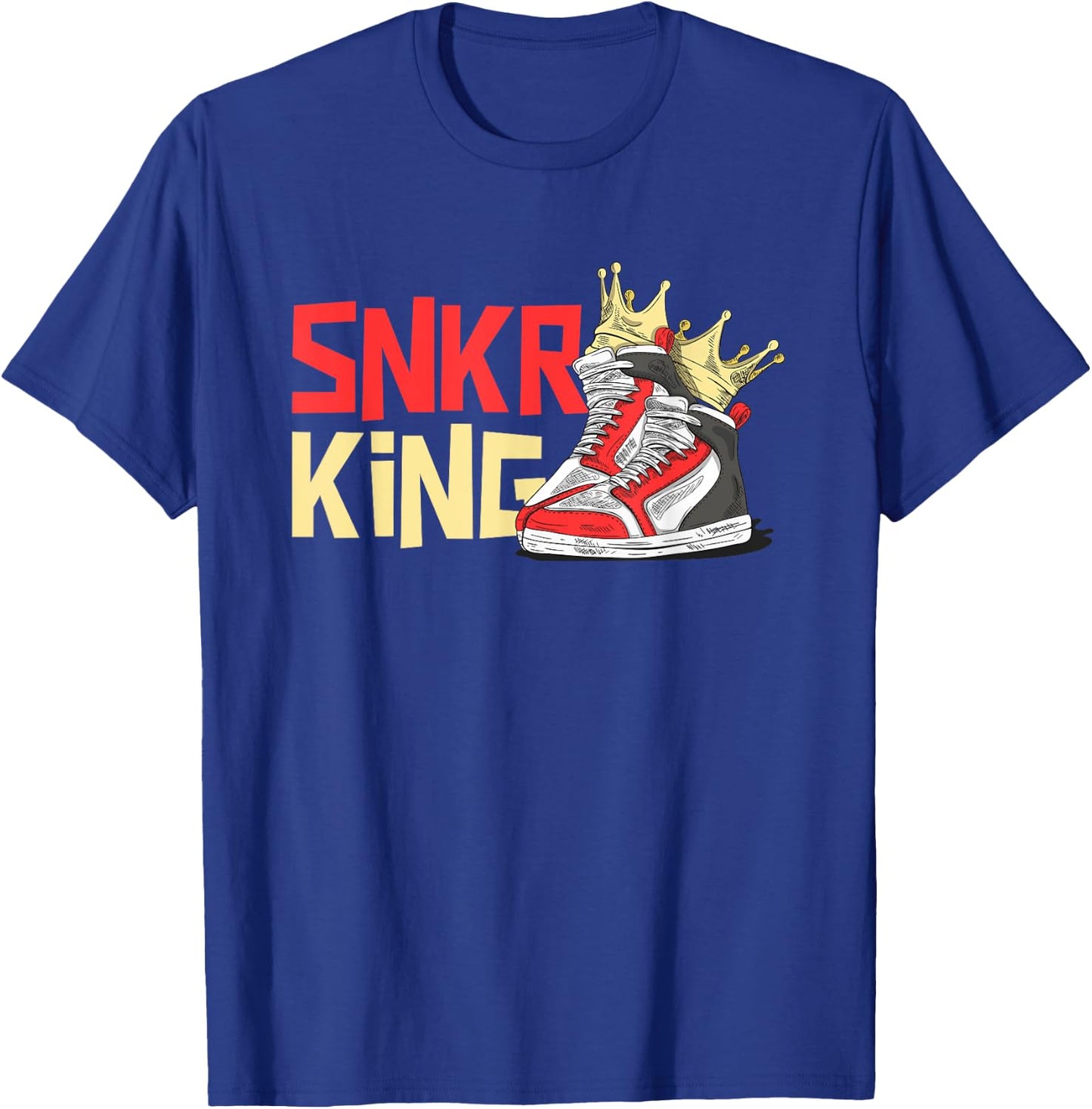 SNKR King Sneaker King Crowned Kicks Collector T-Shirt - T-Shirt | Royal