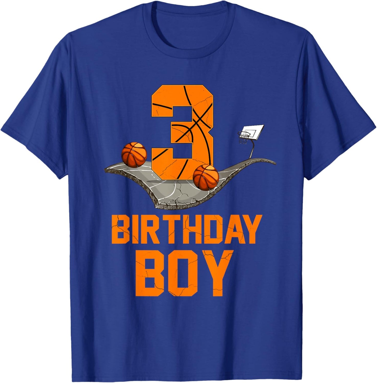 3rd Birthday Basketball Jersey 3 Year Old Boy Born 2020 T-Shirt - T-Shirt | Royal