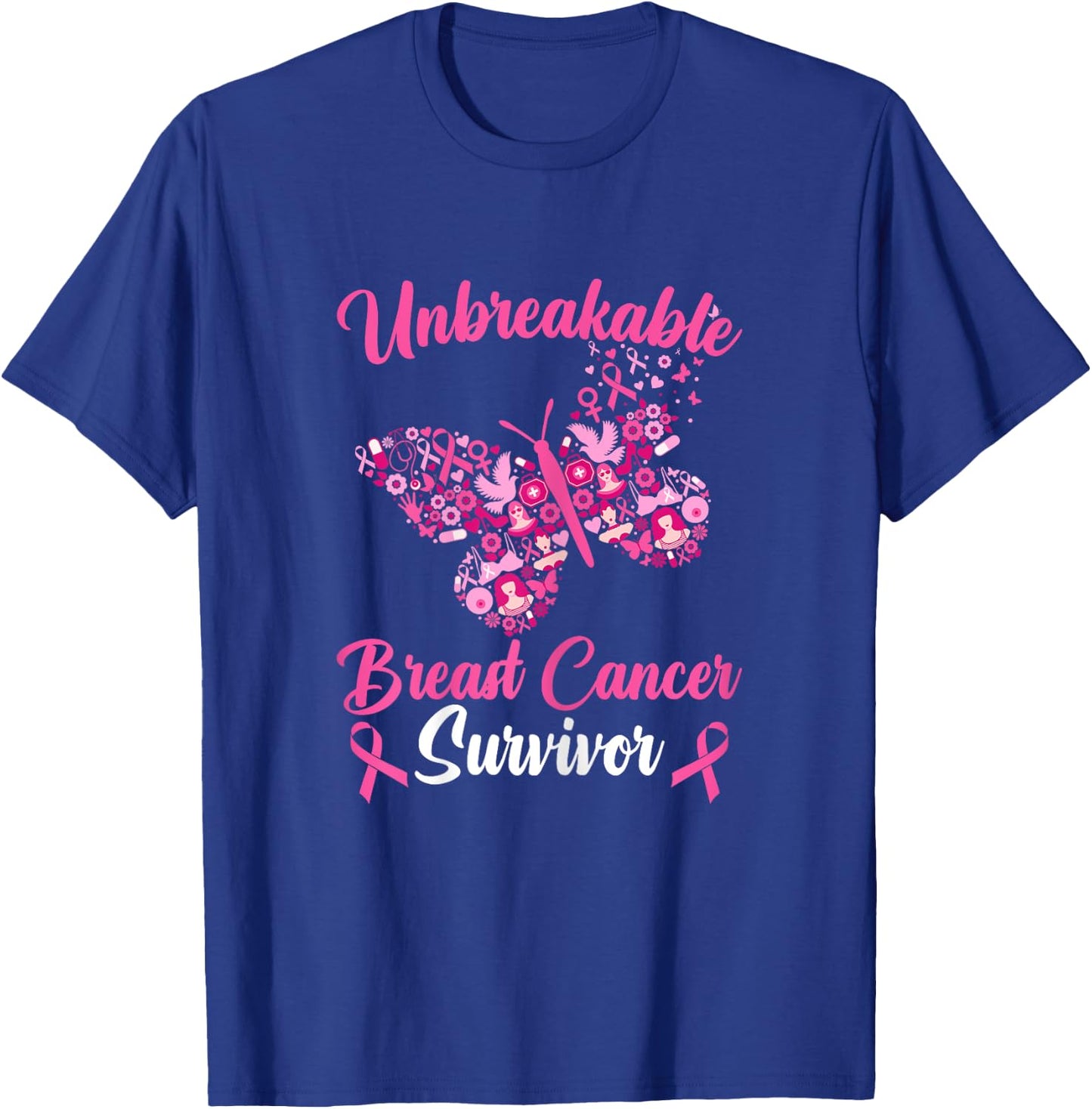 Breast Cancer Awareness Breast Cancer Survivor T-Shirt - T-Shirt | Royal