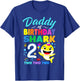 Daddy Of Birthday Shark 2nd Matching Oufit Party For Family T-Shirt - T-Shirt | Royal