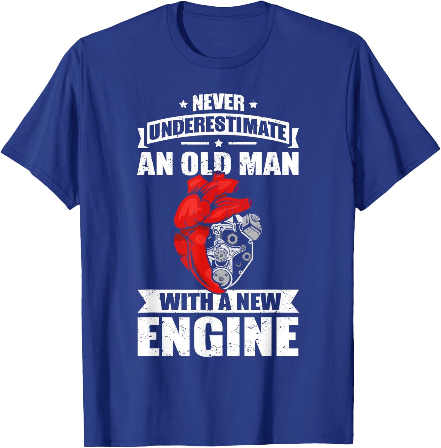 Heart Transplant Funny & Old Man Heart Surgery T-Shirt - T-Shirt | Royal