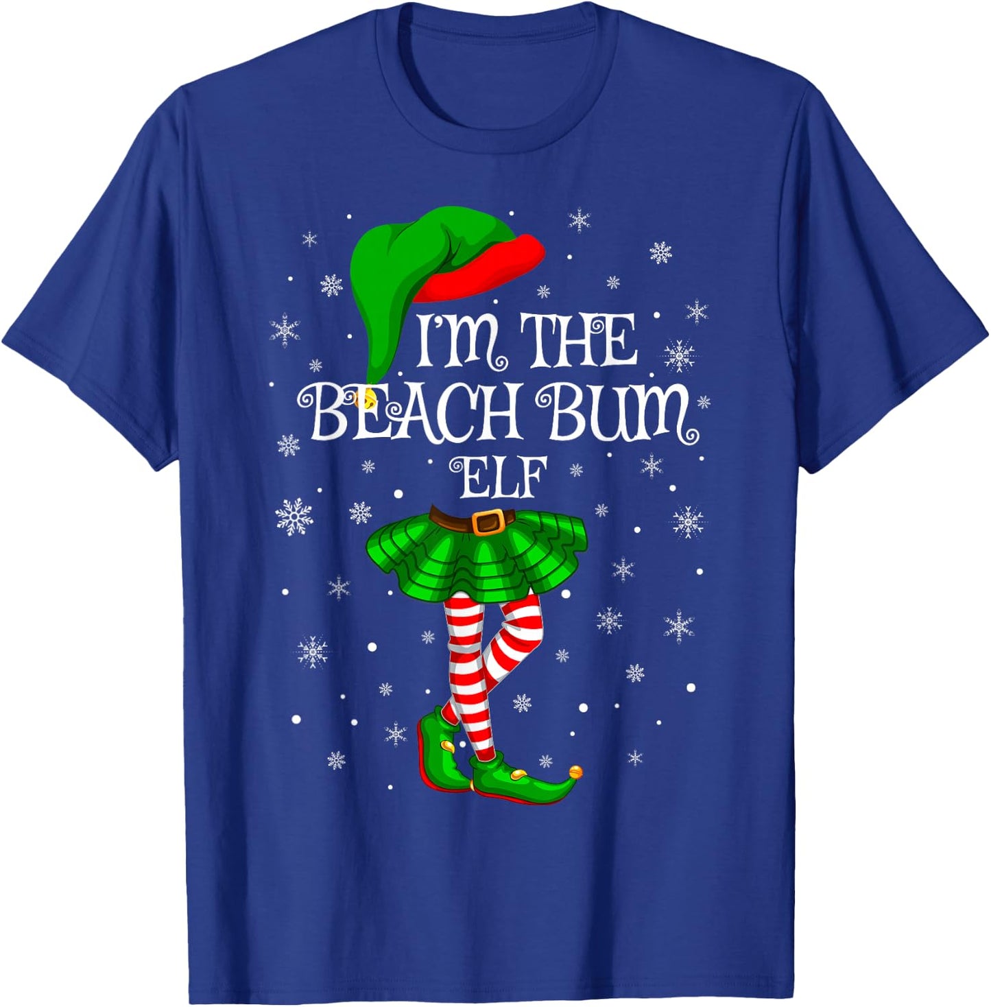 Matching Family Group Beach Bum Elf Christmas Women T-Shirt - T-Shirt | Royal