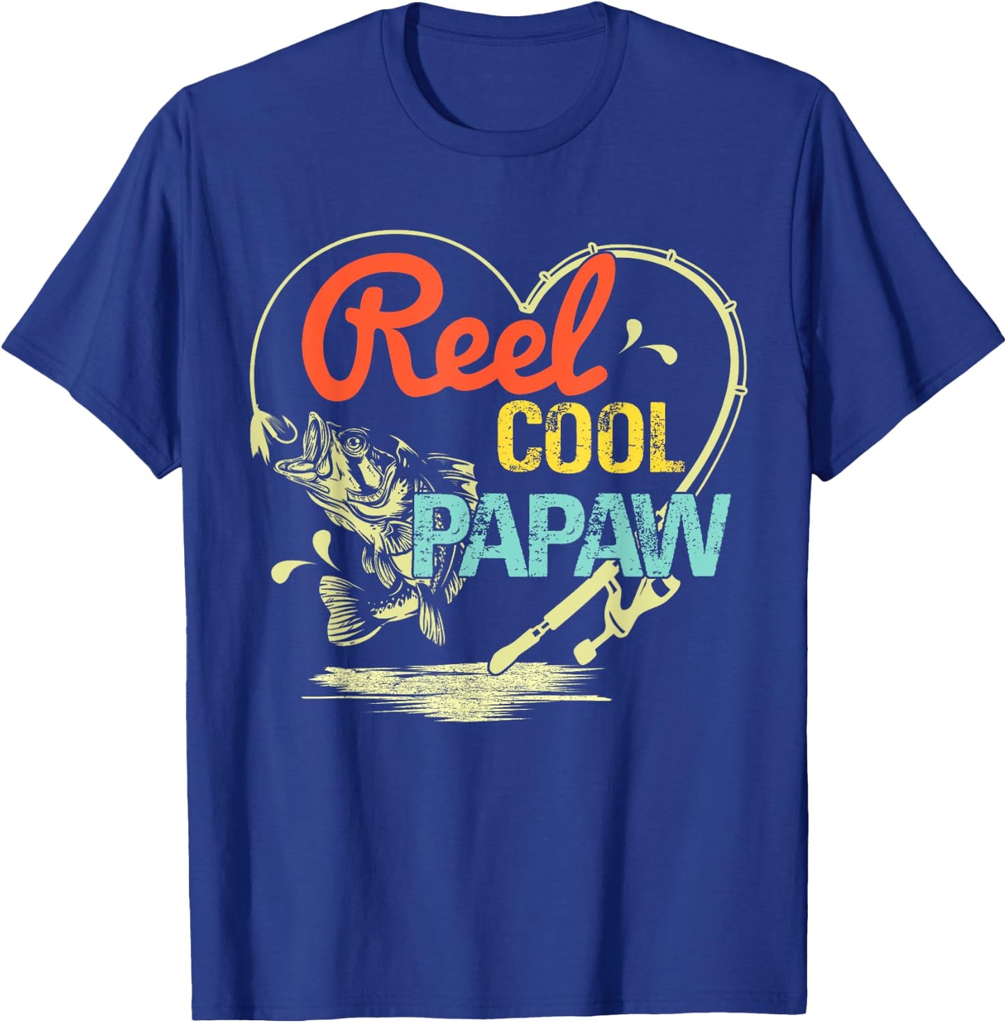 Reel Cool Papaw Fishing Fathers Day For T-Shirt - T-Shirt | Royal