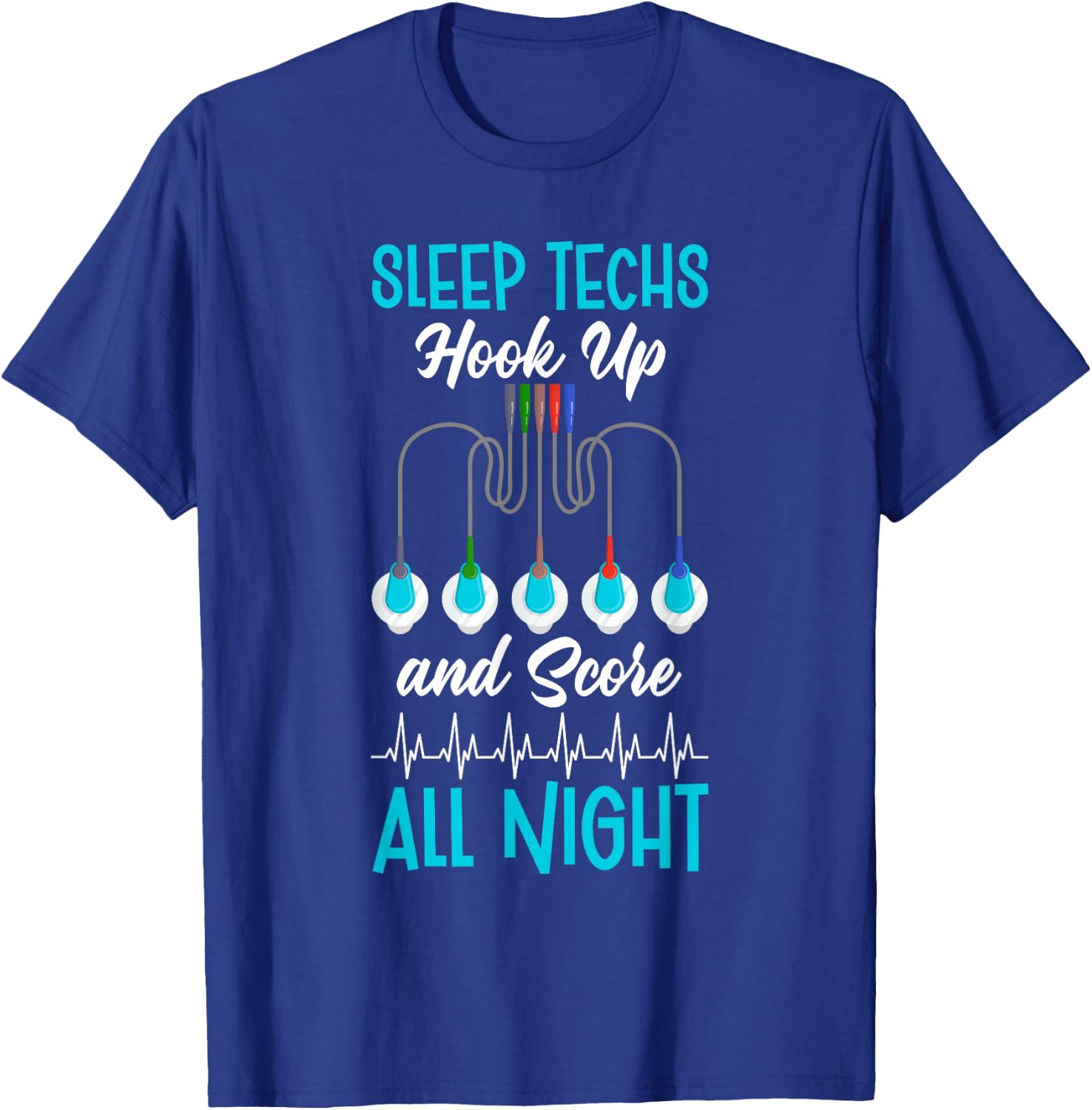 Sleep Tech Funny Sleep Technologist - -Adults, Black, Small, Short Sleeve, , Classic Fit, Modern, Fun, Casual, 1 Count T-Shirt - T-Shirt | Royal