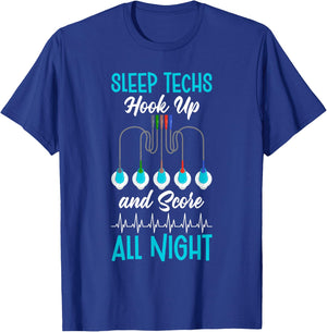 Sleep Tech Funny Sleep Technologist - -Adults, Black, Small, Short Sleeve, , Classic Fit, Modern, Fun, Casual, 1 Count T-Shirt - T-Shirt | Royal