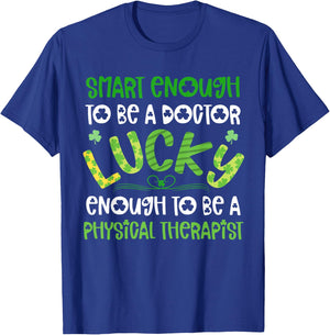Physical Therapist St Patricks Day Shirts Funny PT Therapy T-Shirt - T-Shirt | Royal
