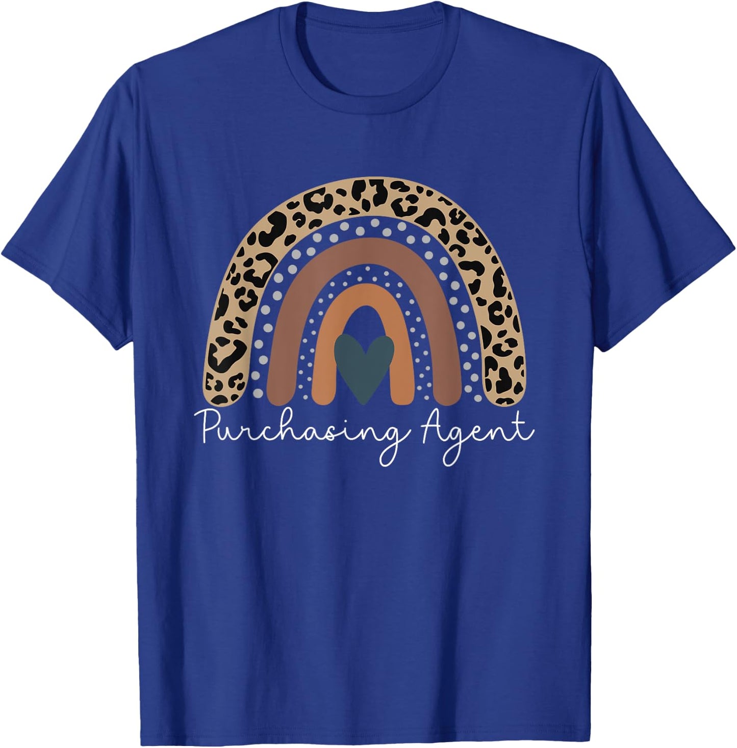 Cute Design Leopard Boho Rainbow for Purchasing Agent Squad T-Shirt - T-Shirt | Royal