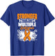 MS Awareness Stronger Than Multiple Sclerosis Survivor T-Shirt - T-Shirt | Royal